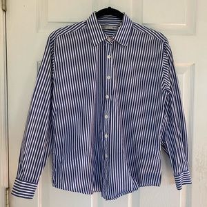 Vintage 80s Lady Edwards Signature Striped Button Down Shirt